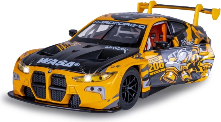 Model závodního vozu BMW M4 GT3 1:24 se světly a zvuky
