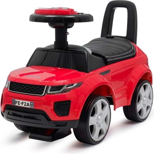 Dětské odrážedlo BABY MIX Prime SUV červené s koženkovým sedlem