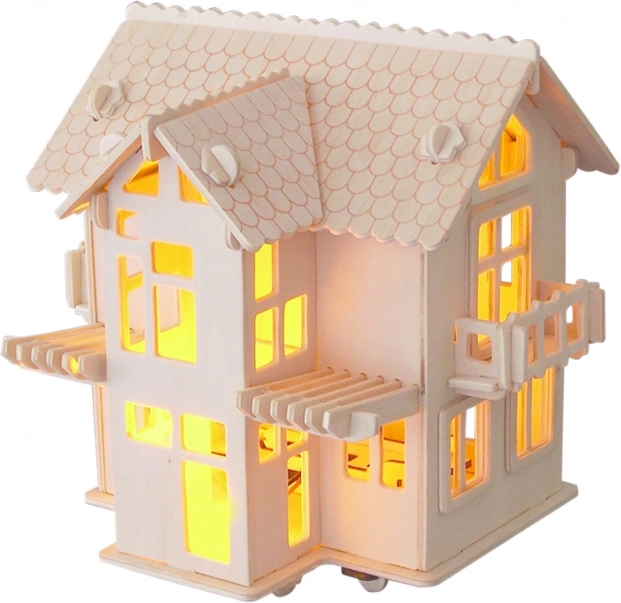 Dřevěné 3D puzzle Evropská vila