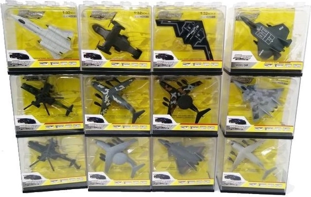 Model letadla 10 cm v průhledné krabičce (12 variant) - 1 kus