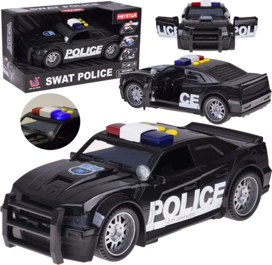 Policejní auto se světelnými a zvukovými efekty