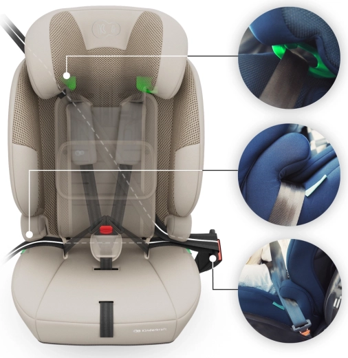 Snadná instalace bez ISOFIX díky 3bodovému pásu