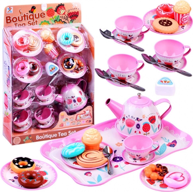 Dětská kovová čajová sada s dezerty