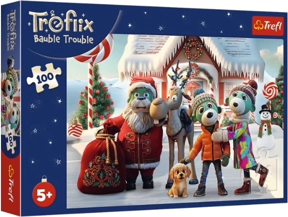 Trefl puzzle 100 dílků: Mikuláš a sob na záchranu