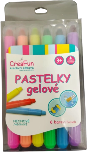 CreaFun neonové gelové pastelky – sada 6 ks