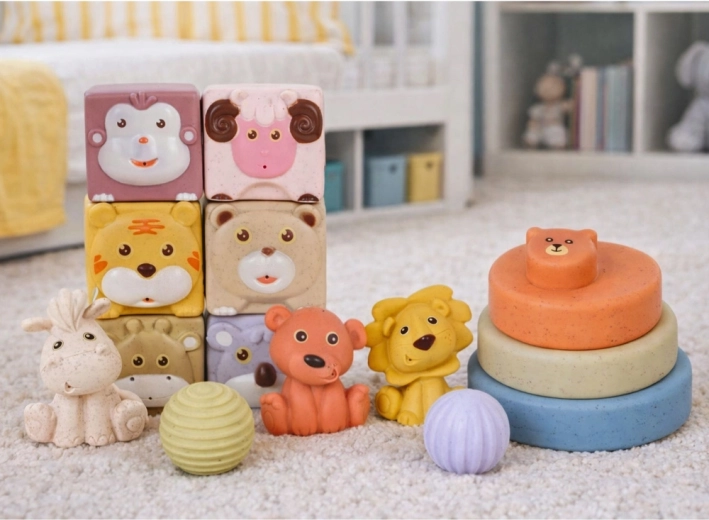 Rozmanité textury a tvary pro smyslový rozvoj