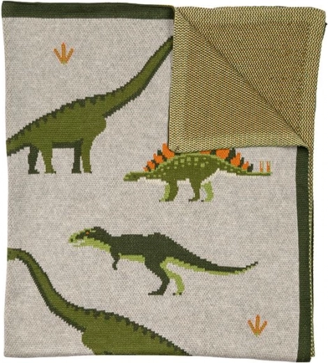 Povlak na polštář z organické bavlny s motivem dinosaurů Nature Planet