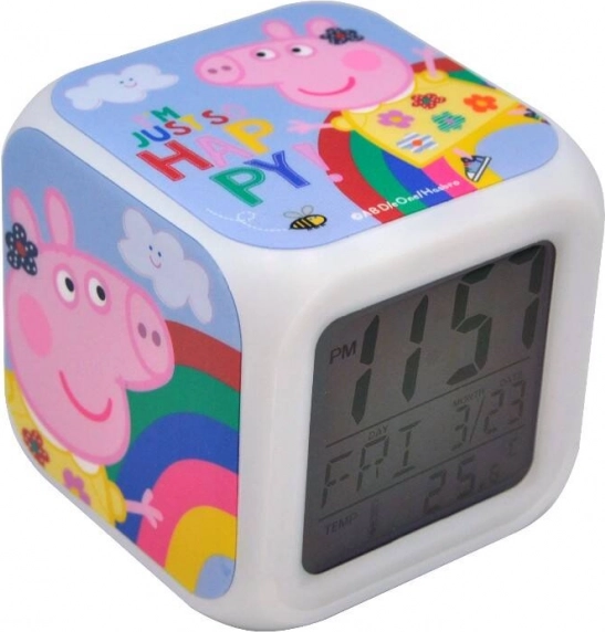 Digitální budík Prasátko Peppa (kostka) KiDS Licensing - 1 kus