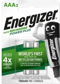 Energizer Power Plus AAA nabíjecí baterie 700 mAh, 1,2 V (2 ks)