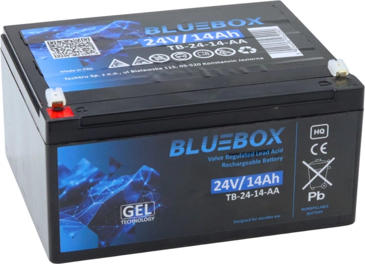 Bluebox akumulátor gelový VRLA AGM 24V 14Ah pro auta na akumulátor