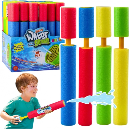 Barevná pěnová vodní pistole s pumpičkou 30 cm