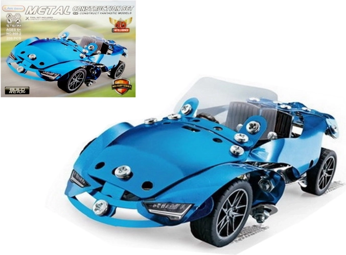 Kovová konstrukční stavebnice – sportovní auto