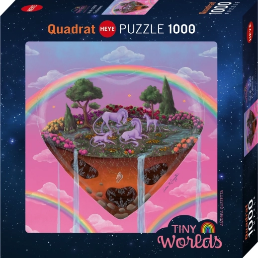 Heye čtvercové puzzle Tiny Worlds: Jednorožci 1000 dílků