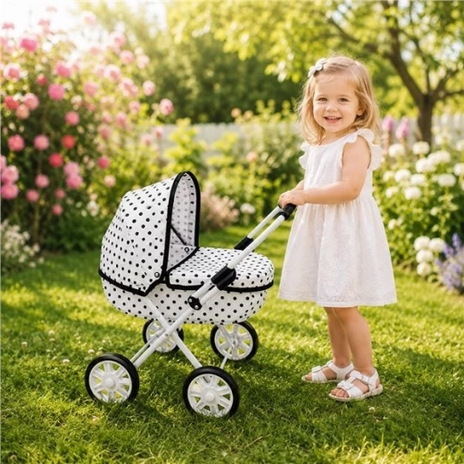 New Baby kočárek pro panenky Anička dots
