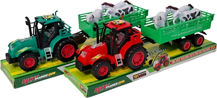 Interaktivní traktor s přívěsem a hospodářskými zvířaty SWEDE