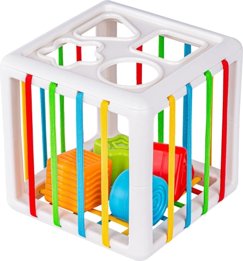 Kostka–sorter s pružnými šňůrkami