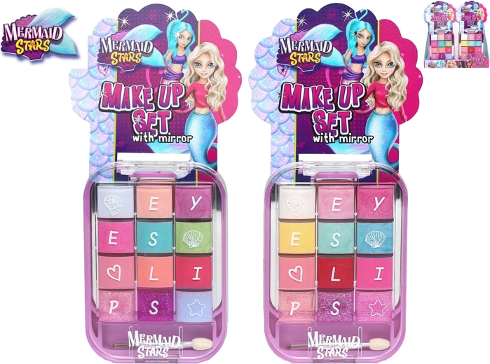 Dětská make-up paletka se zrcátkem Mermaid Stars