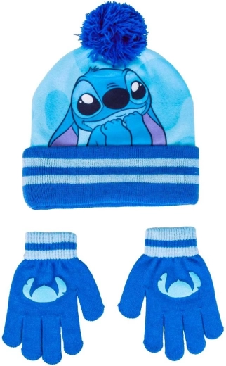 Souprava dětské čepice a rukavic Lilo a Stitch