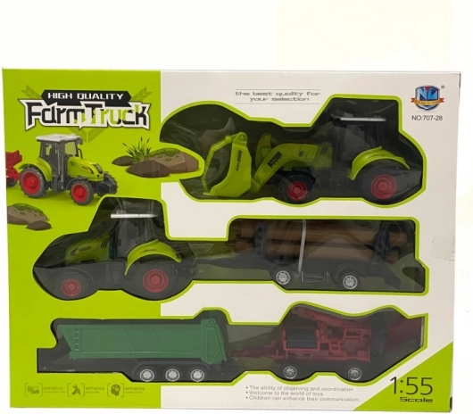 Hrací set traktor s valníkem a doplňky