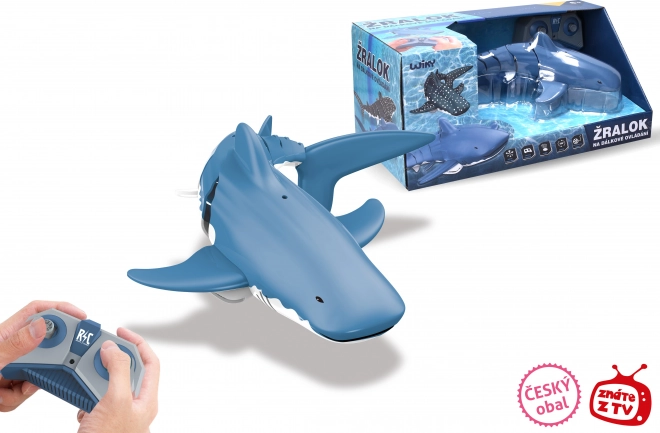 rc žralok do vody 35 cm s dálkovým ovládáním 2,4 ghz a usb nabíjením