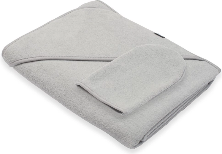 Dětská froté osuška s kapucí NEW BABY Basic 100 × 100 cm, šedá