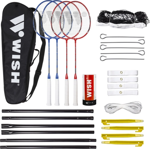 Sada na badminton WISH ALUMTEC 5566 červeno‑modrá