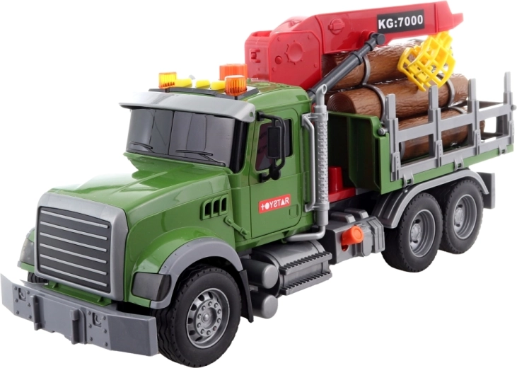 Funkční jeřáb pro nakládku klád