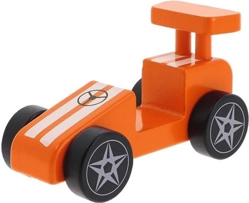 Trefl dřevěná hračka závodní auto orange