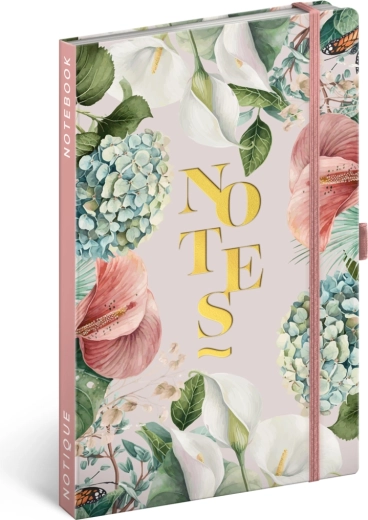NOTIQUE linkovaný notes lilie 13 × 21 cm