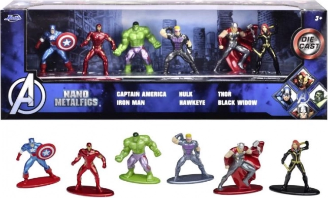 Kovové figurky JADA MARVEL AVENGERS, 6 ks, 4 cm