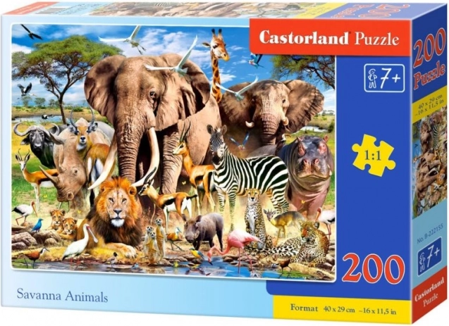 Puzzle 200 dílků – Savanna Animals