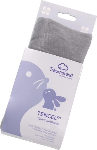 Träumeland napínací prostěradlo Tencel 40 × 90 cm tmavě šedé