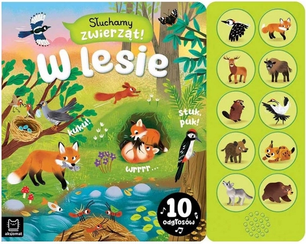Posloucháme zvířata v lese – kniha se zvuky (10 zvuků)