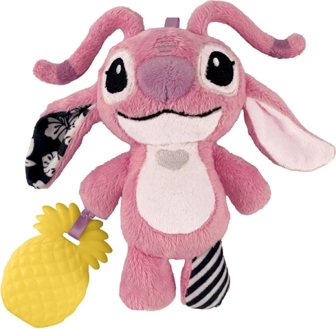 Textilní hračka ANGEL z LILO A STITCH s chrastítkem a úchytem