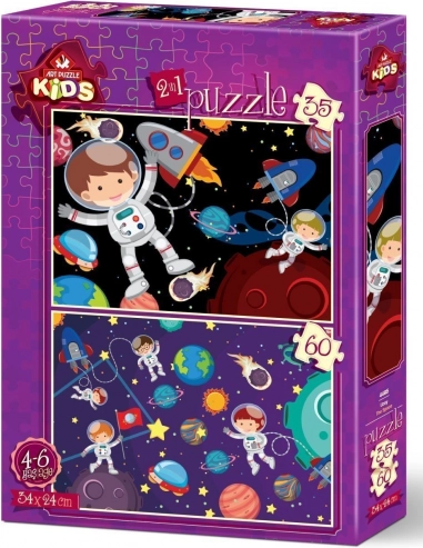 Sada puzzle s motivem vesmíru 35 + 60 dílků ART PUZZLE