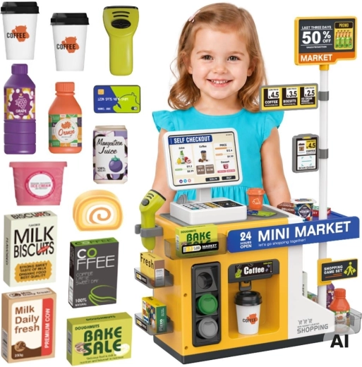 Woopie mini market – interaktivní samoobslužná pokladna se skenerem