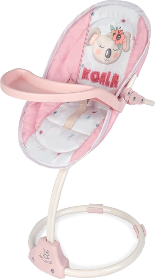 Multifunkční jídelní židlička a houpačka pro panenky 3 v 1 koala
