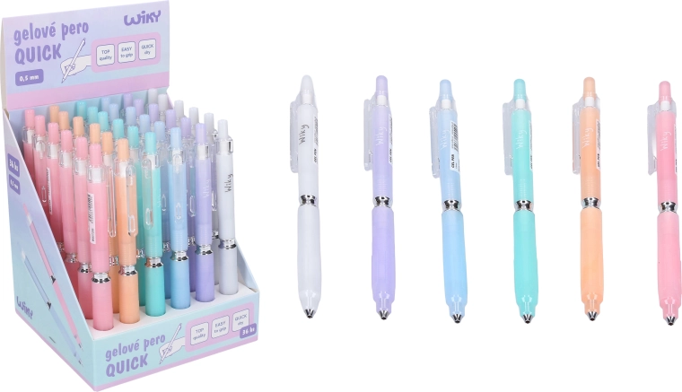 Gelové pero Quick 0,5 mm – modrá náplň