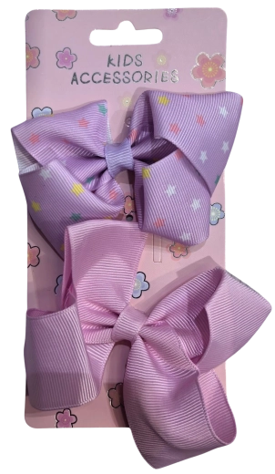 Pink sada sponek s mašlí růžová a fialová - 2 kusy