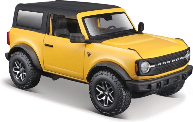 Maisto Ford Bronco Badlands 2021 žlutý – kovový model auta 1:24