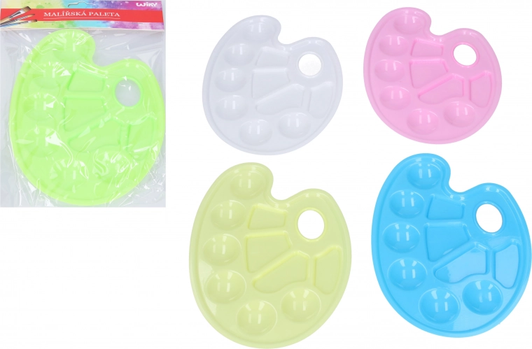 Plastová malířská paleta pro temperové barvy