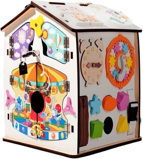 2Kids Toys aktivitní domeček (busy board) bílý