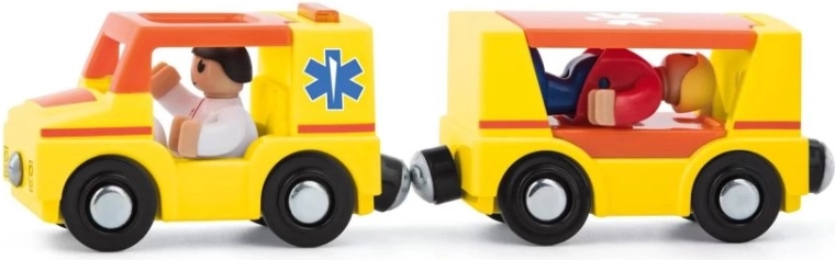 Ambulance s přívěsem a figurkami