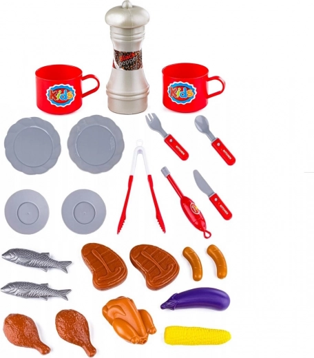 Bohaté příslušenství pro hru na barbecue