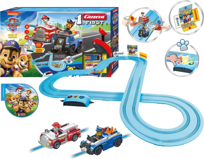 Závodní autodráha Carrera First Paw Patrol Race 'N' Rescue 3,5 m