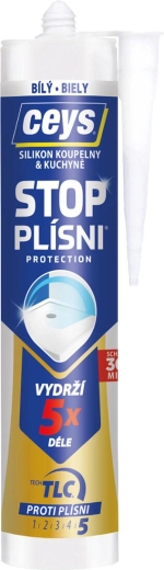 Silikonový tmel proti plísni 280 ml bílý CEYS