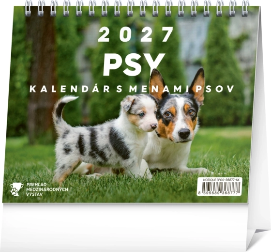 Notique stolní kalendář psi s jmény 2027