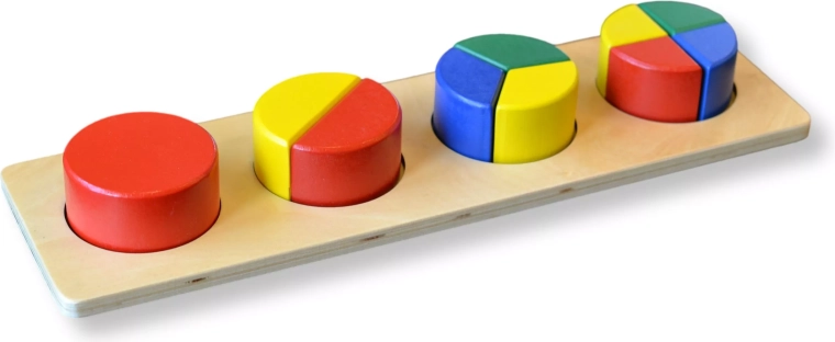 Různobarevné kruhové puzzle