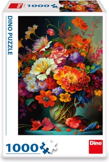 Vibrantní květinový motiv s vysokým kontrastem