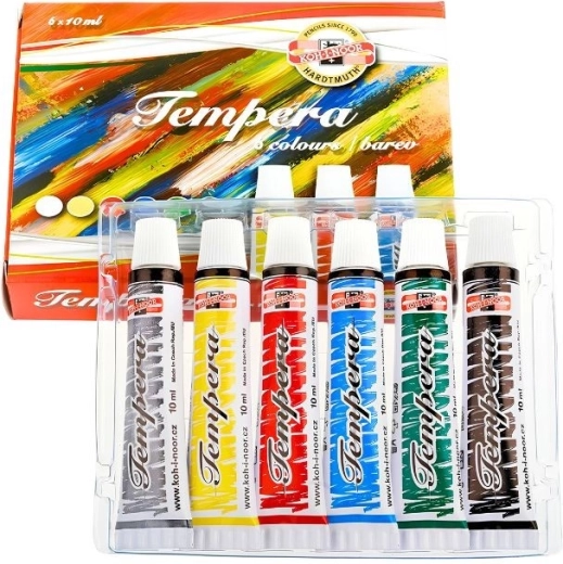 Temperové barvy Koh-i-noor 6 ks 10 ml
